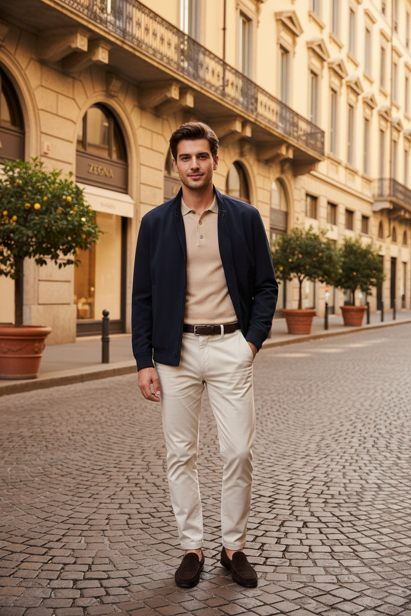 ZEGNA

Blue Cashmere Bomber