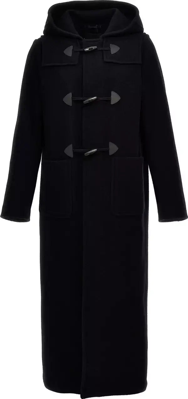 Prada Men’s Long Blue Wool Duffle Coat
