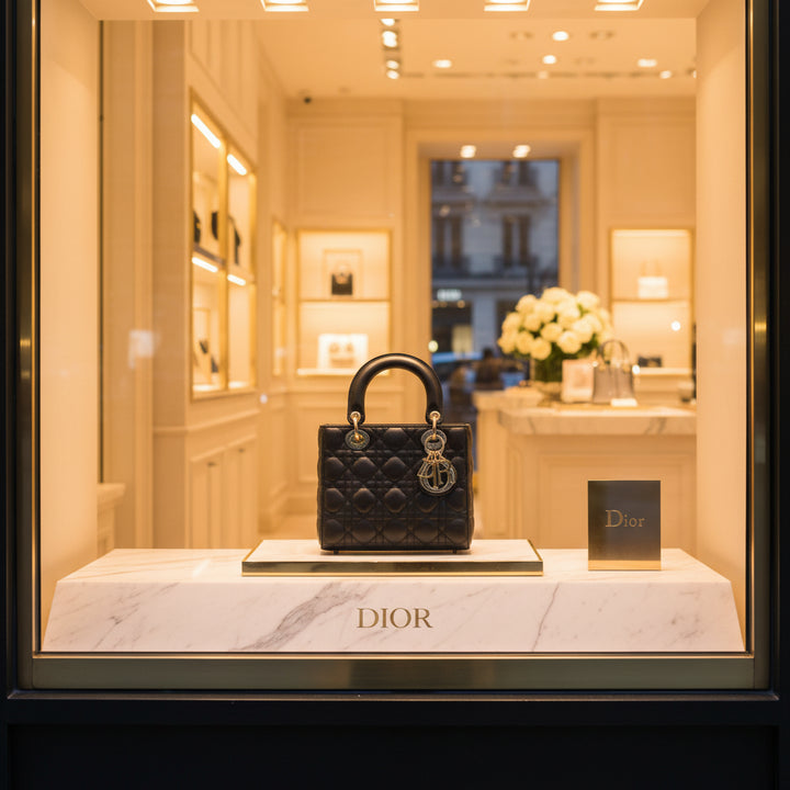 Dior Small Lady Dior My ABCDior Bag in Black Cannage Lambskin