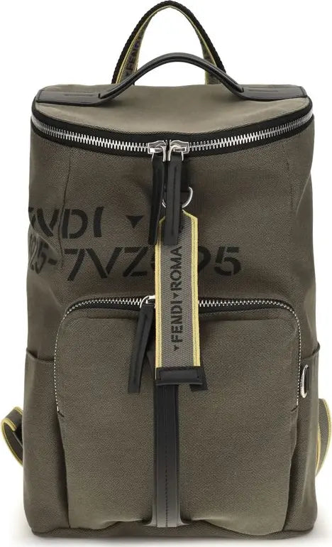 Fendi Tourist Backpack | Bicolor Canvas &amp; Black