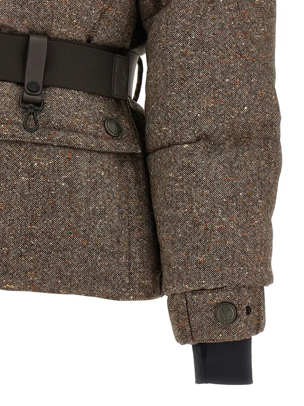 Moncler Grenoble Gelise Brown Belted Down Jacket