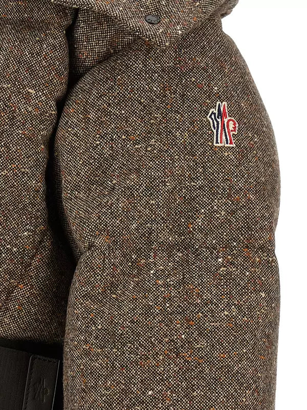 Moncler Grenoble Gelise Brown Belted Down Jacket