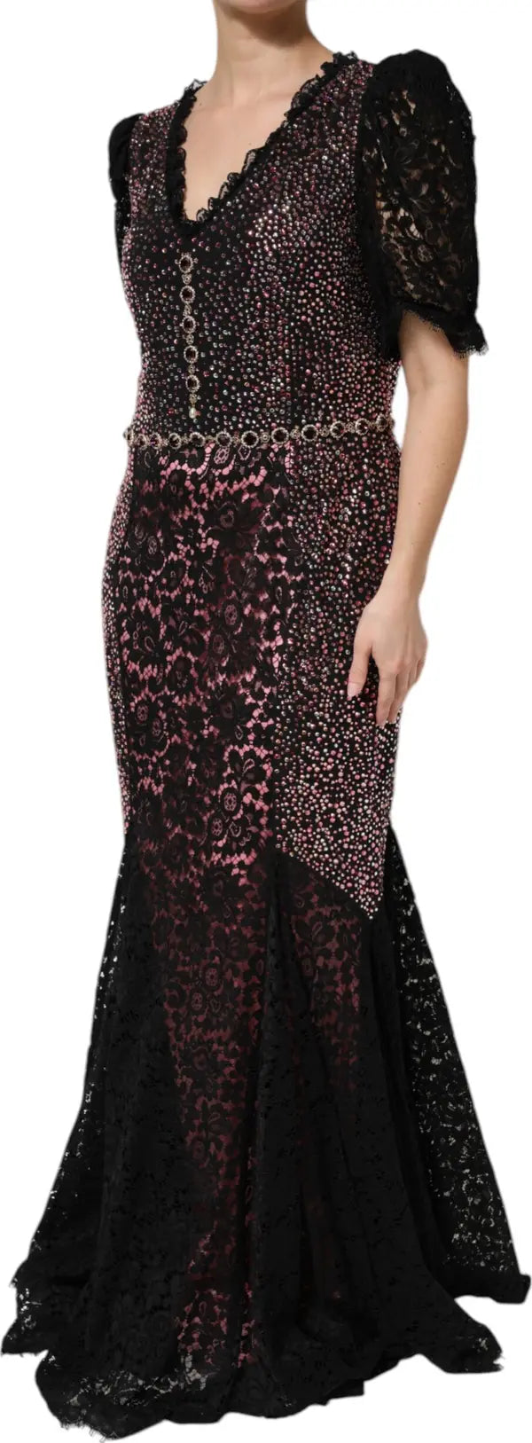 Dolce & Gabbana Multicolor Embellished Mermaid Gown