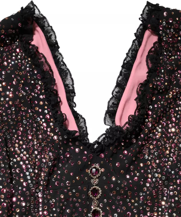Dolce & Gabbana Multicolor Embellished Mermaid Gown
