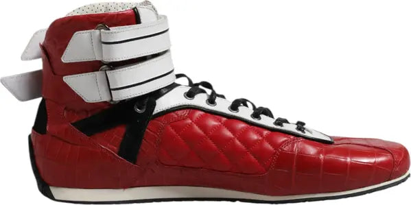 Dolce & Gabbana

Red Quilted Leather Lace Up Sneakers Shoes