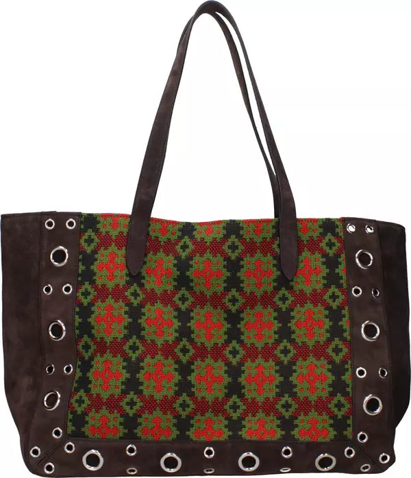 Valentino Garavani Brown Leather Shoulder Bag Stud Detail Designer Piece | STORE 7994