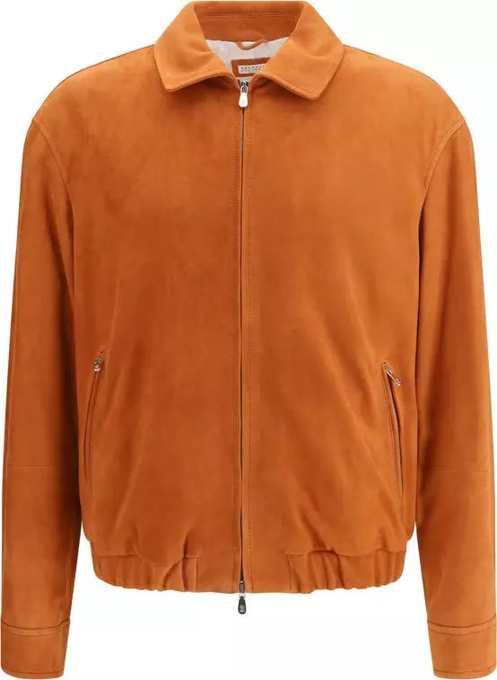 Brunello Cucinelli Multicolor Calf Leather Jacket