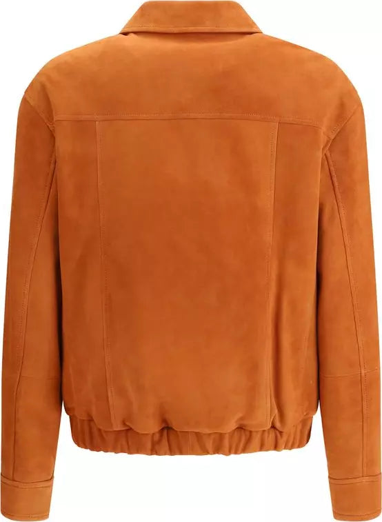 Brunello Cucinelli Multicolor Calf Leather Jacket