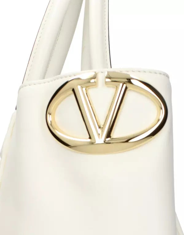 Valentino Garavani Beige Leather Handbag Neutral Designer Shoulder Bag | STORE 7994