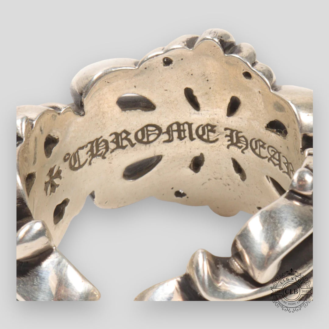 CHROME HEARTS DOUBLE FLORAL RING