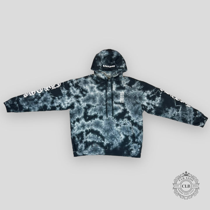 Chrome Hearts Tie Dye Horseshoe Hoodie in Black
