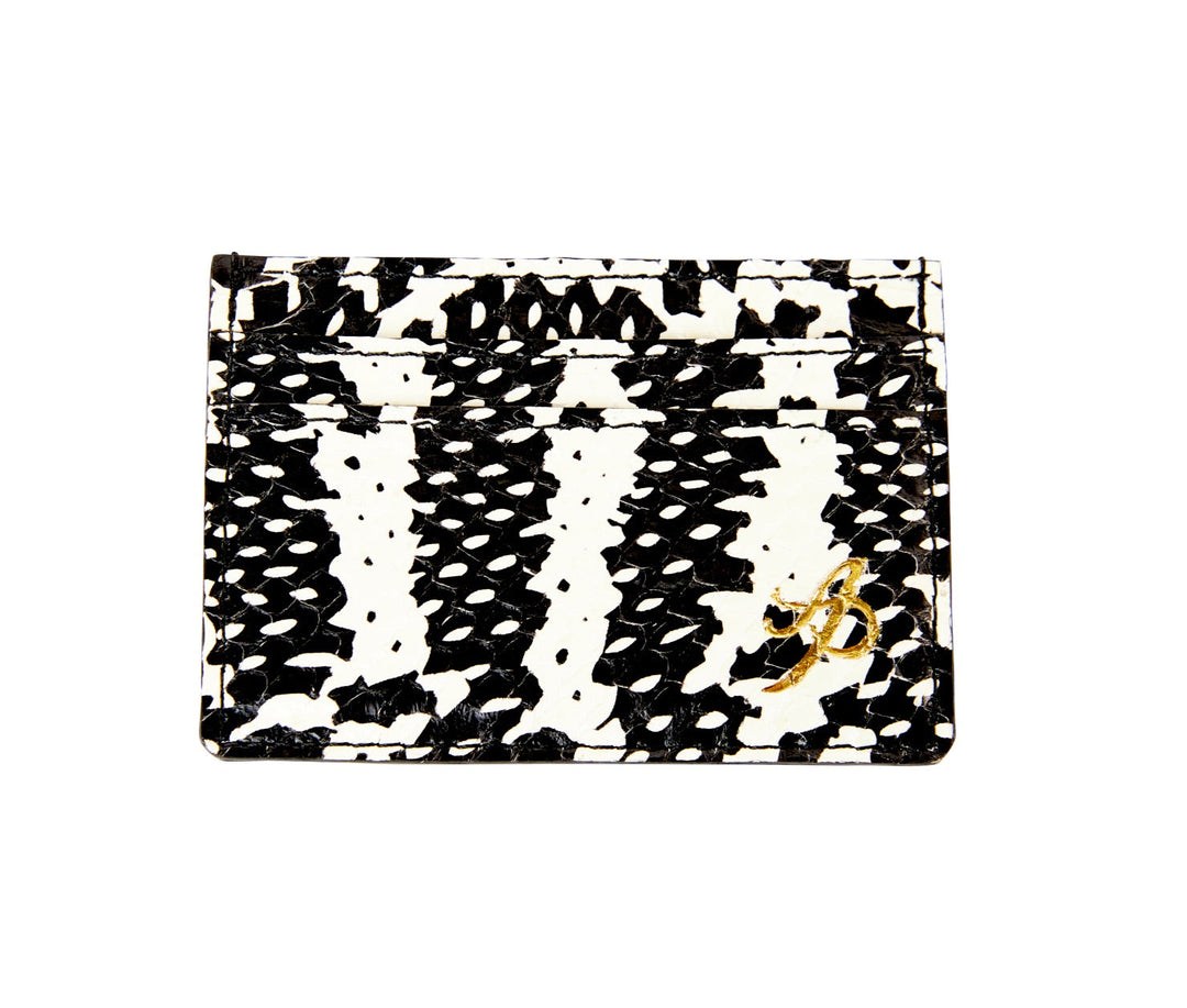 Black &amp; White Snake Card Wallet