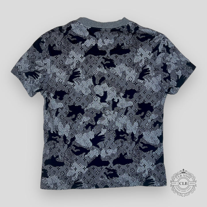 Louis Vuitton Camo Monogram Jacquard T-Shirt in Grey