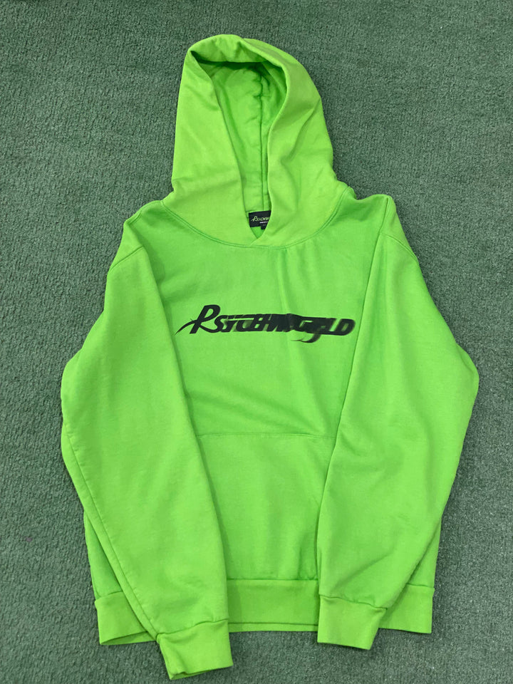 Psychworld Motion Logo Hoodie Lime Green