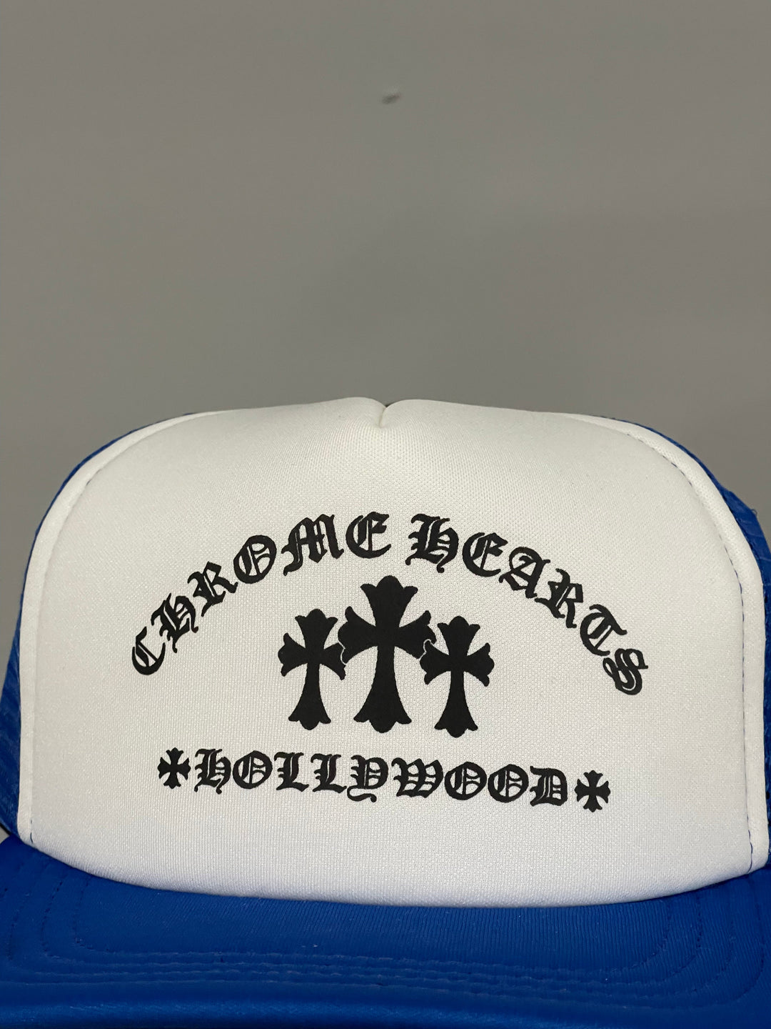 Chrome Hearts King Taco Cross Trucker Hat Blue