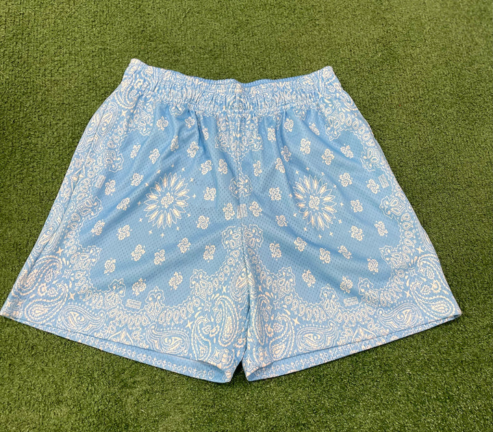 Bravest Studios Sky Blue Paisley Shorts
