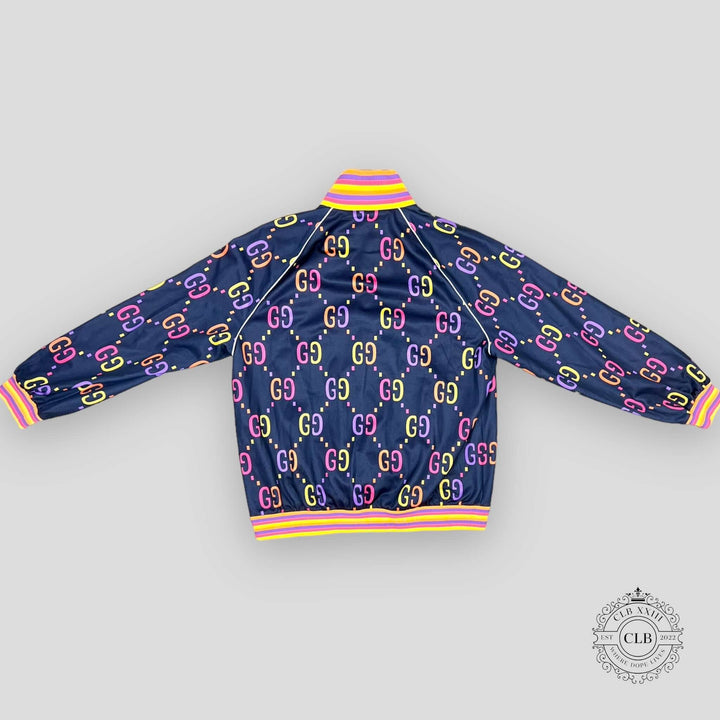 Gucci GG Jacquard Track Jacket in Blue/Multicolor