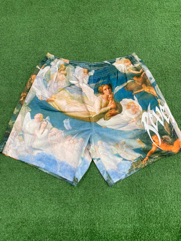 Revenge Angel Embroidered Shorts Multi