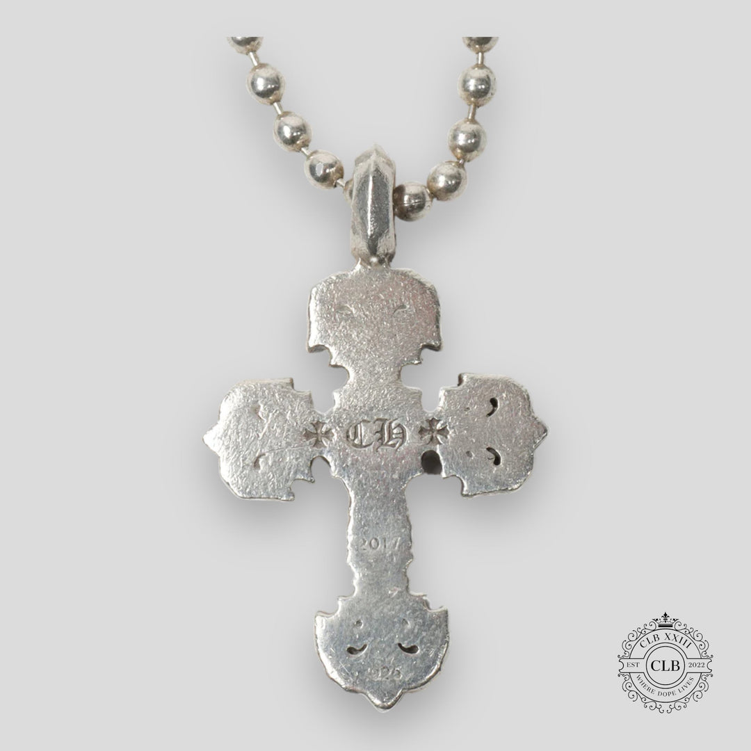 Chrome Hearts Diamond Embellished Tiny Filigree Pendant