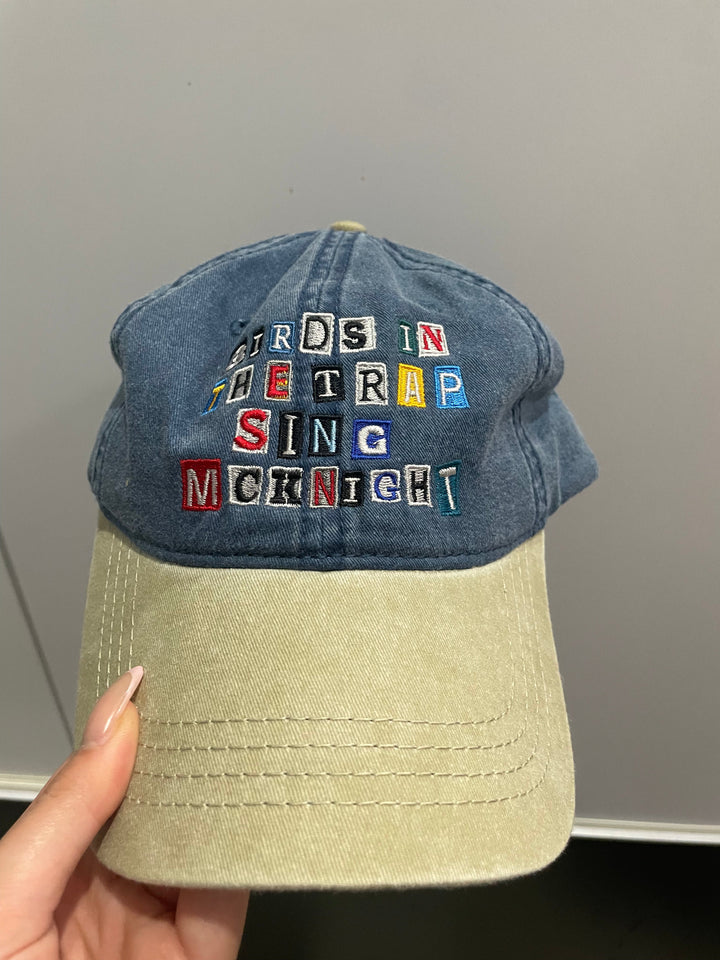 Travis Scott Birds in the Trap Washed Denim Hat Blue / Green