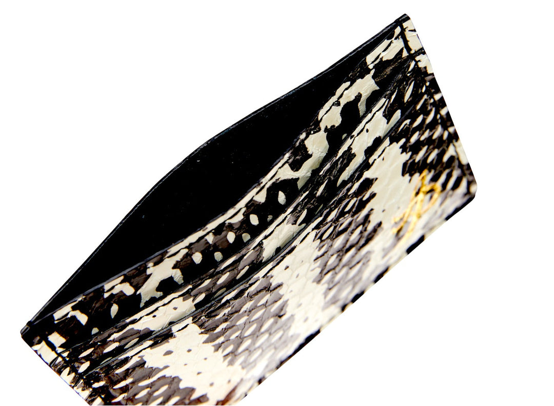 Black &amp; White Snake Card Wallet