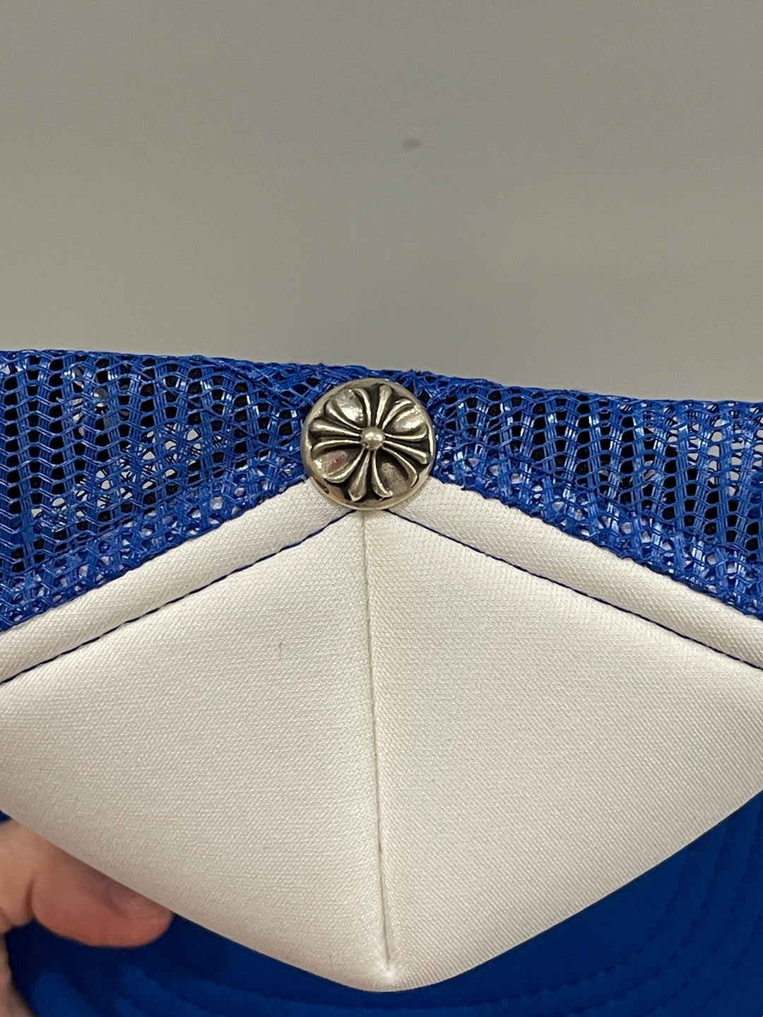 Chrome Hearts King Taco Cross Trucker Hat Blue