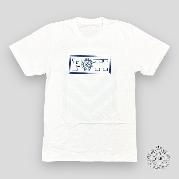 CHROME HEARTS FOTI T-SHIRT - WHITE / BLUE