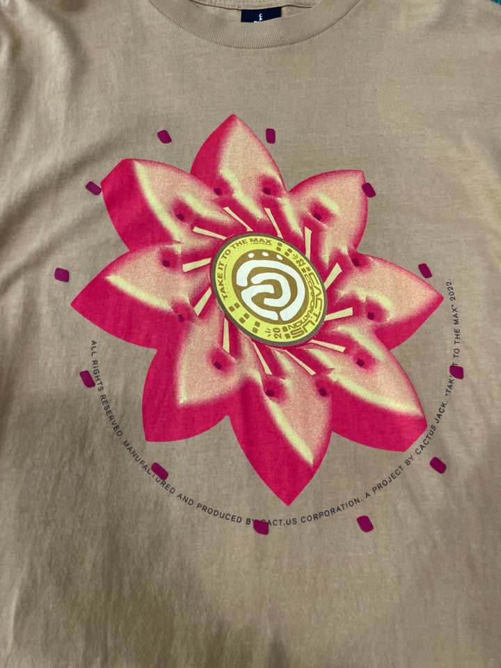Travis Scott Cactus Jack Flower T-shirt Gold