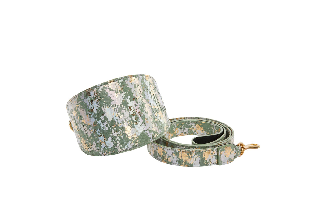 Luxury Pet Fashion Custom Art Deco Snakeskin Wide Collar  &amp; Leash Set
