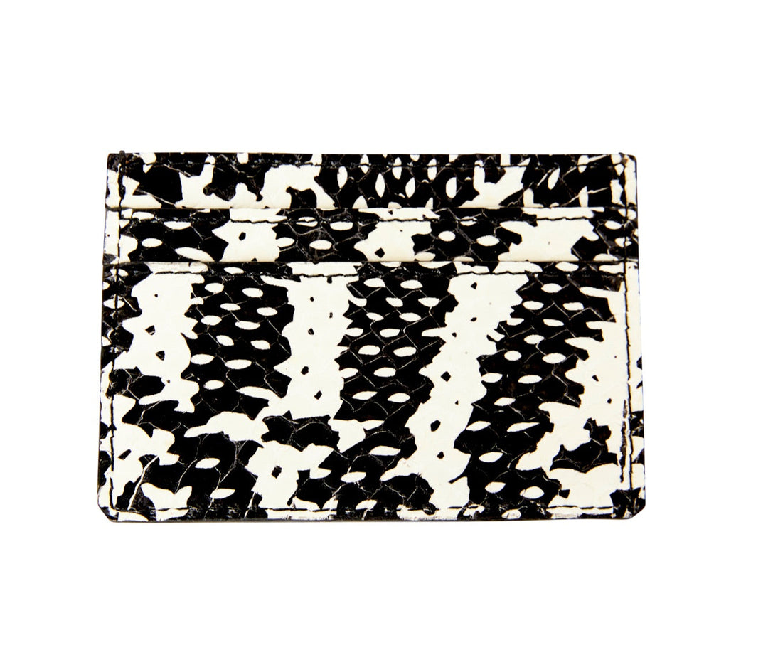Black &amp; White Snake Card Wallet