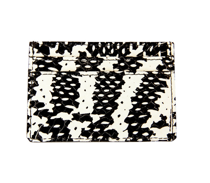 Black &amp; White Snake Card Wallet