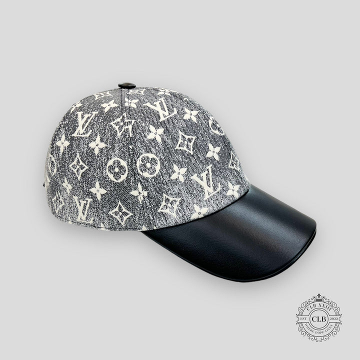 LOUIS VUITTON MONOGRAM JACQUARD DENIM CAP - GREY