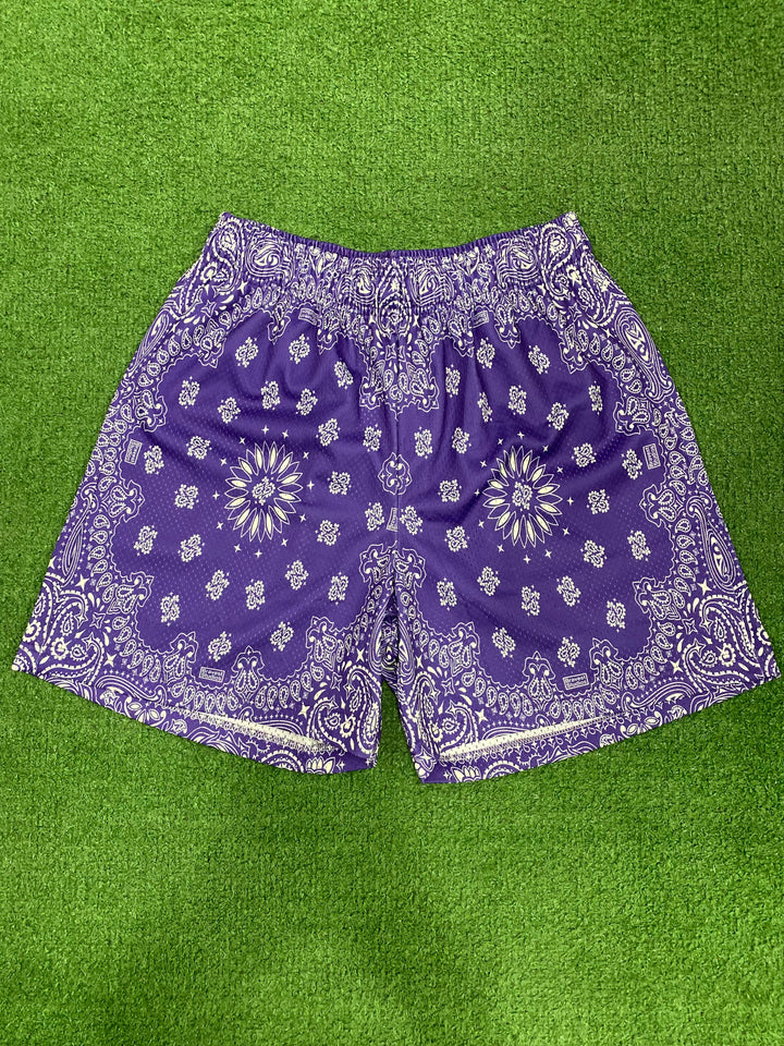 Bravest Studios Purple Paisley Shorts