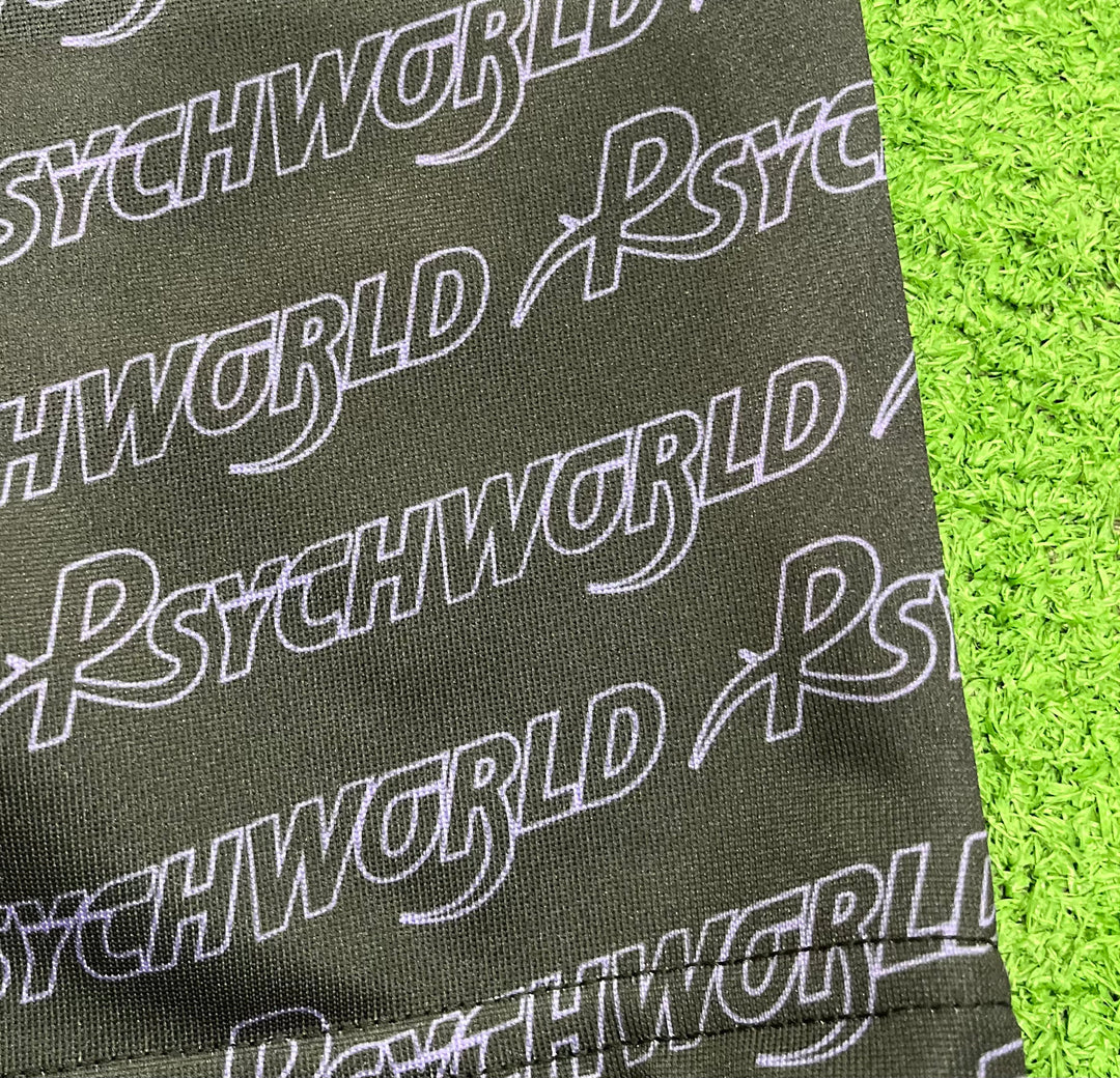 Psychworld Black Shorts Purple Logos