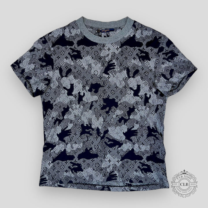 Louis Vuitton Camo Monogram Jacquard T-Shirt in Grey