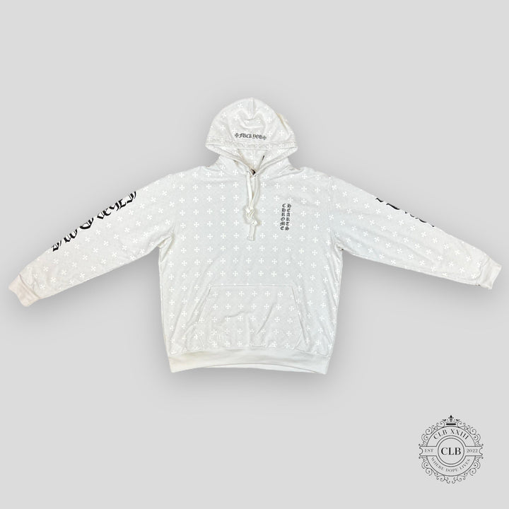 Chrome Hearts Cross Monogram Hoodie in White