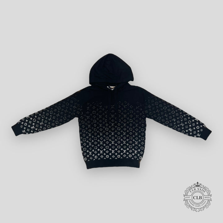 Louis Vuitton Monogram Knit Hoodie in Black