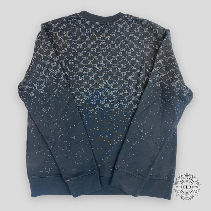 LOUIS VUITTON DAMIER SPREAD PRINTED SWEATSHIRT - GREY