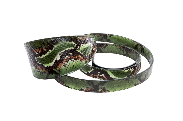 Multi Color Green Snake 3” Wide Style Collar &amp; Leash Set