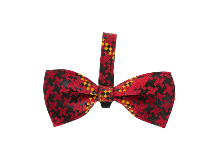 Red, Yellow &amp; Black Plaid Bowtie