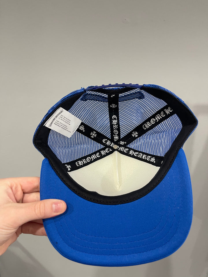 Chrome Hearts King Taco Cross Trucker Hat Blue