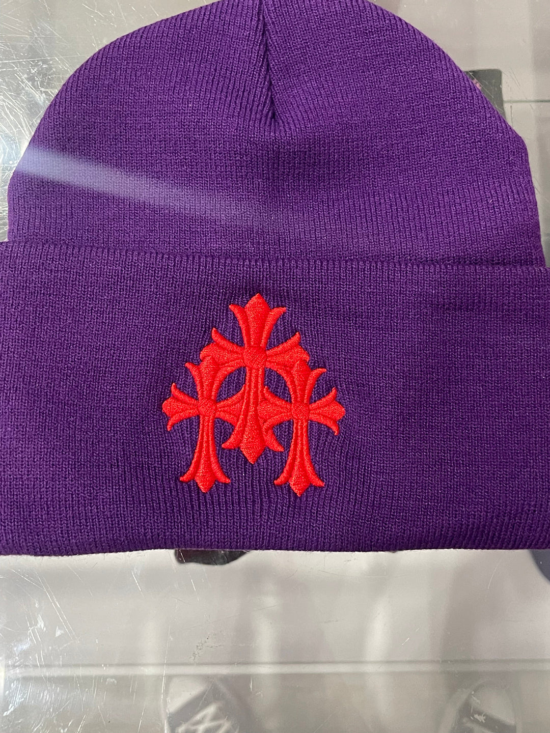 Chrome Hearts Watch Cap Cross Beanie Purple