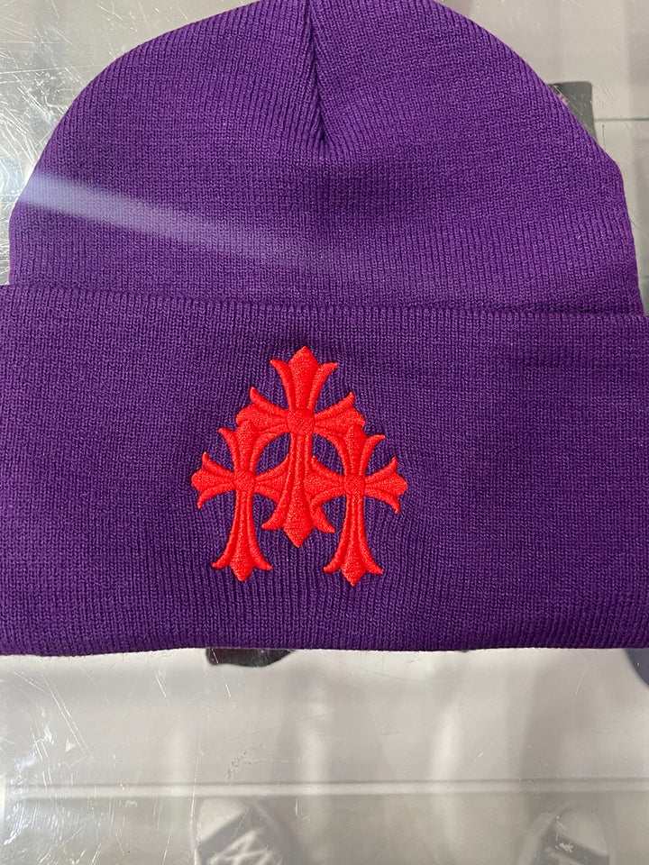 Chrome Hearts Watch Cap Cross Beanie Purple
