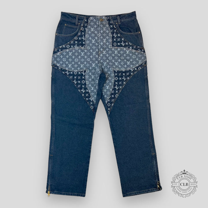 Louis Vuitton Monogram Flower Denim Pants
