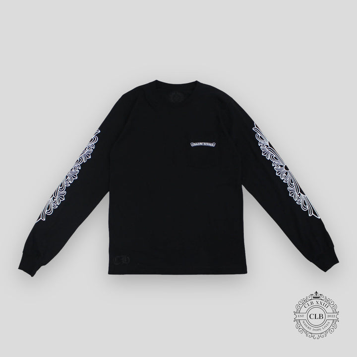 CHROME HEARTS DAGGER LONG SLEEVE TEE - BLACK / PINK