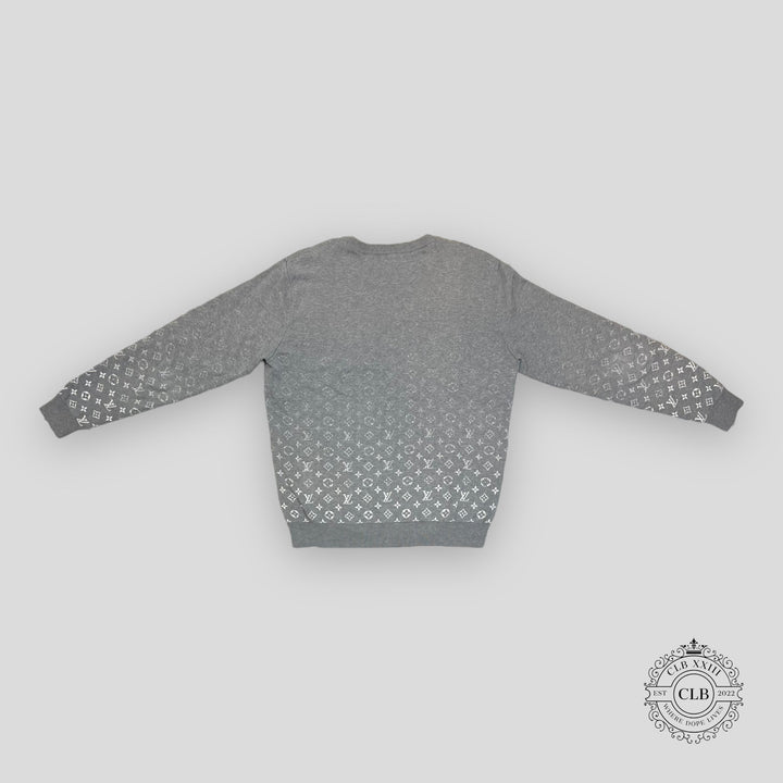 LOUIS VUITTON MONOGRAM DEGRADE LS KNITWEAR - GREY