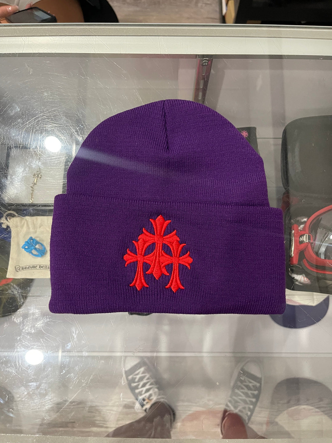 Chrome Hearts Watch Cap Cross Beanie Purple