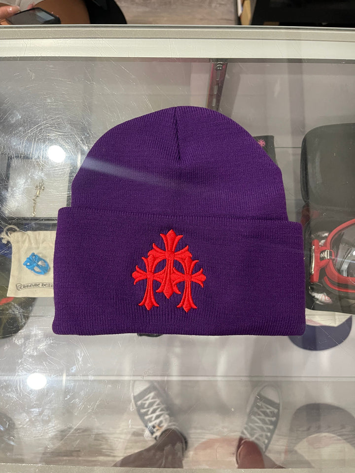 Chrome Hearts Watch Cap Cross Beanie Purple
