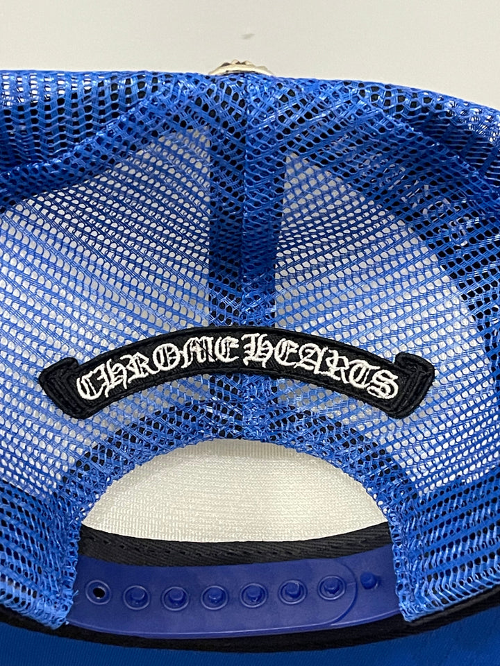 Chrome Hearts King Taco Cross Trucker Hat Blue