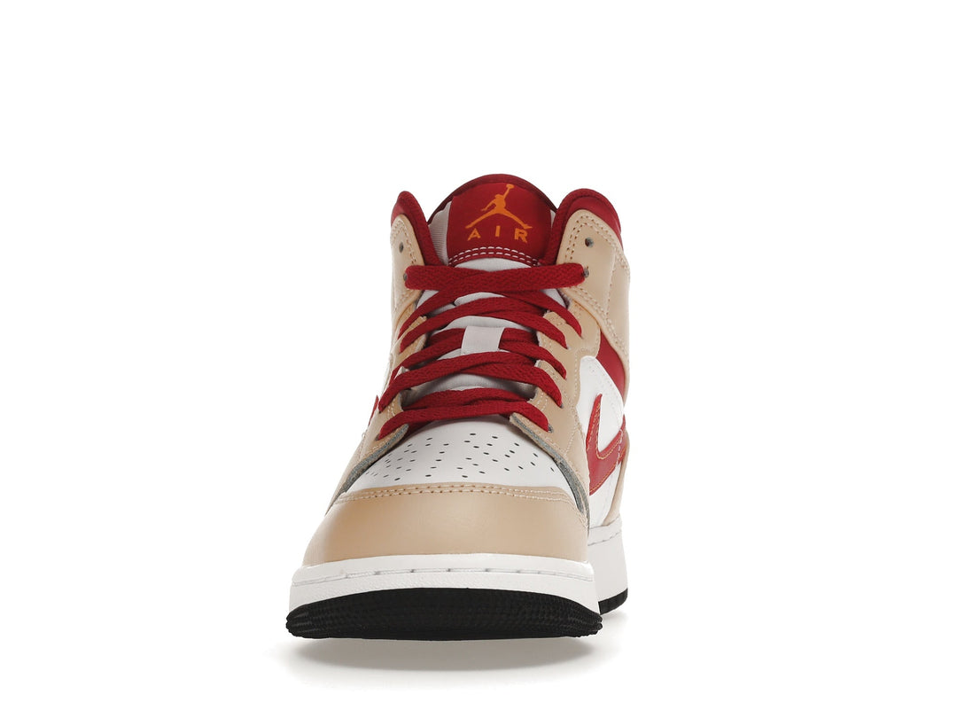 Air Jordan 1 Mid Light Curry Cardinal (GS)